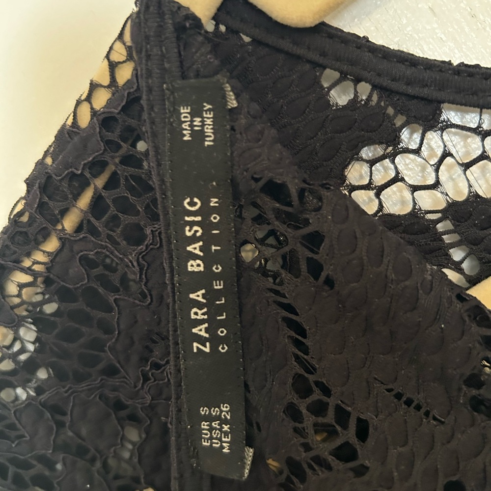 Black lace Zara dress size small